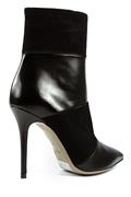 High Heels Ankle Boot Black Suede Leather