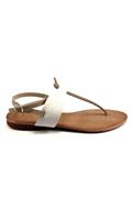 Sandal Suede White Leather
