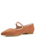 Mindy Leather Brown Suede Pink Profile