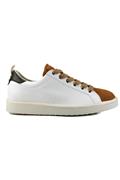 P01 White Leather Brown Biscuit Suede