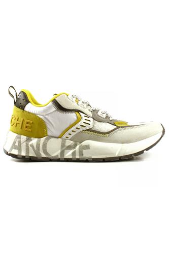 VOILE BLANCHECLUB01 White Nylon Mesh Yellow Suede