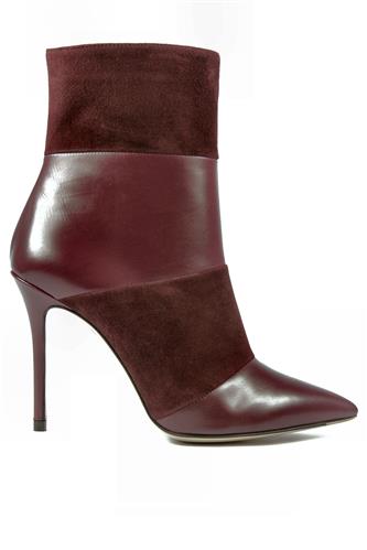 High Heels Ankle Boot Bordeaux Suede Leather, ROBERTO FESTA
