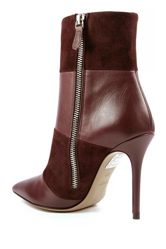 High Heels Ankle Boot Bordeaux Suede Leather