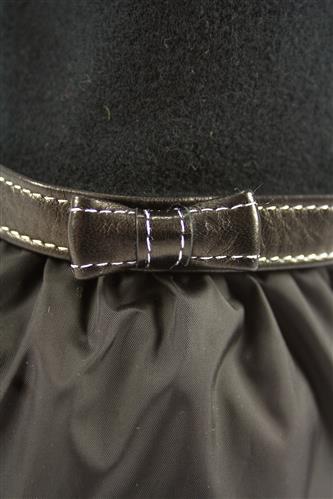 Blanche Neige Black Tencel Leather Detail