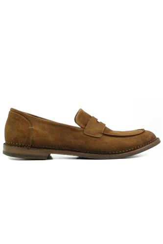 PANTANETTIMoccasin Brown Cigar Aged Suede