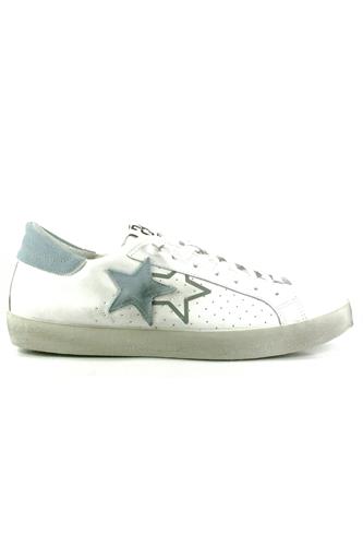 2SU White Leather Light Blue Suede, 2STAR