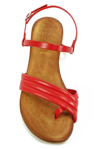 Sandalo Morbida Pelle Rossa
