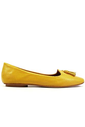BRUGLIAGlove Yellow Gorse Woven Leather Tassels
