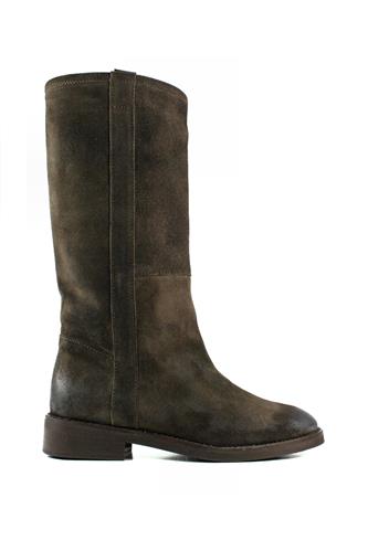 Boots Brown Wood Aged Suede, LATIKA