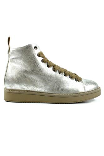 PANCHICP01 Silver Scratched Leather Shearling Lining