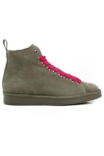 PANCHICP01 Grey Suede Fuxia Laces
