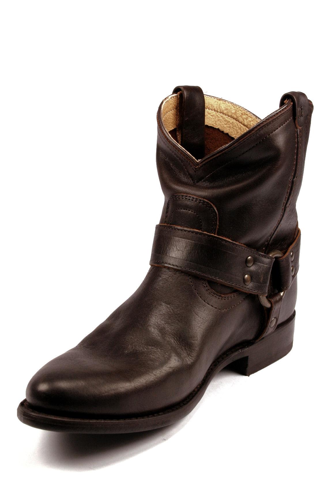 Wyatt Harness Short Dark Brown FRYE since 1863 Ankle Boots Boots