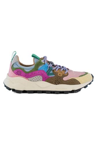 FLOWER MOUNTAINYamano 3 Pink Nylon Light Brown Cream Multicolor Suede