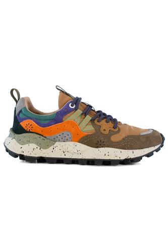 FLOWER MOUNTAINYamano 3 Taupe Nylon Beige Pumpkin Multicolor Suede