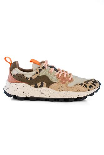 FLOWER MOUNTAINYamano 3 Milk Nylon Beige Light Brown Animalier Suede