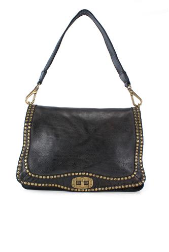 CAMPOMAGGICrossbody Bag Kura Grey Leather Rivets